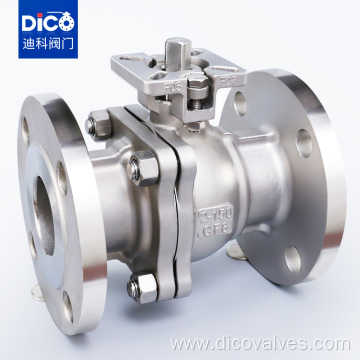 ANSI 150 CF8 ISO5211 2PC Flange Ball valve
